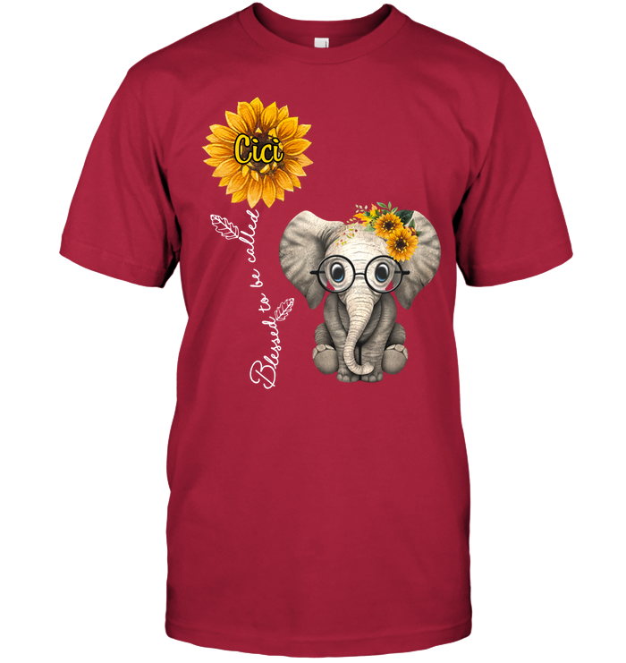 Blessed To Be Called Cici Cute Elephant Family Customize Personalized T-Shirt, Hoodie Adult, Kid, Unisex