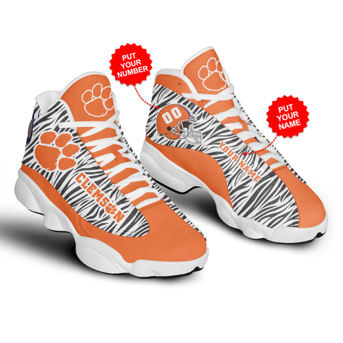 Clemson Tigers Football Personalized Air Jordan 13 For Fan Shoes Sport Sneakers