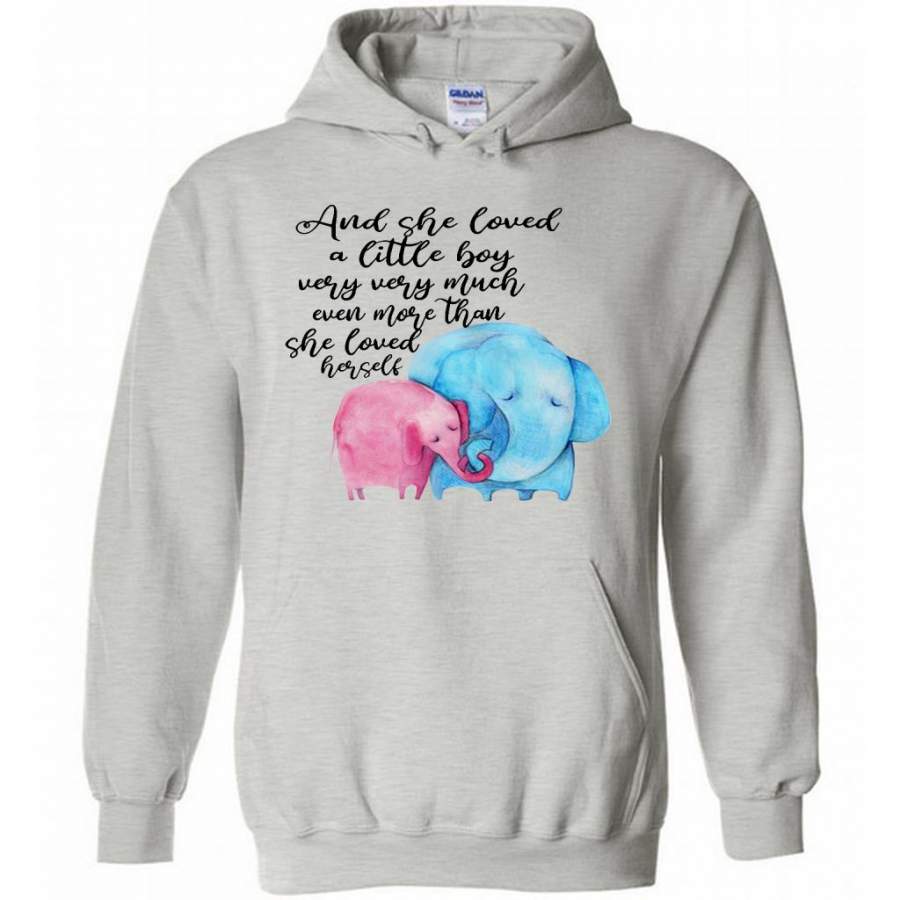 And She Loved A Little Boy Very Very Much Even More Than She Loved Herself, Elephant Design, Mother’s Day Gift A – Gildan Heavy Blend Hoodie