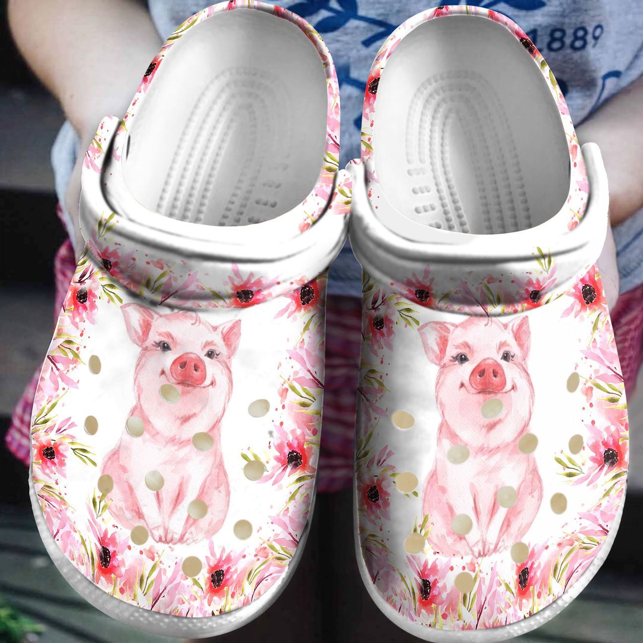 Pig Personalized Clog, Custom Name, Text, Color, Number Fashion Style For Women, Men, Kid, Print 3D Lovely Little Pig