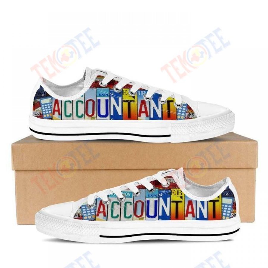 Mens Womens Accountant Low Top Shoes Custom Print Footwear Converse Sneakers TMT628