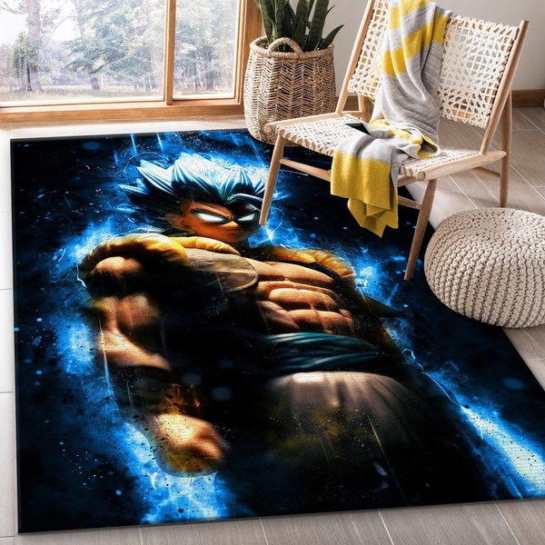 Anime Gogeta Super Saiyan Area Rug For Gift Bedroom Rug Family Gift US Decor