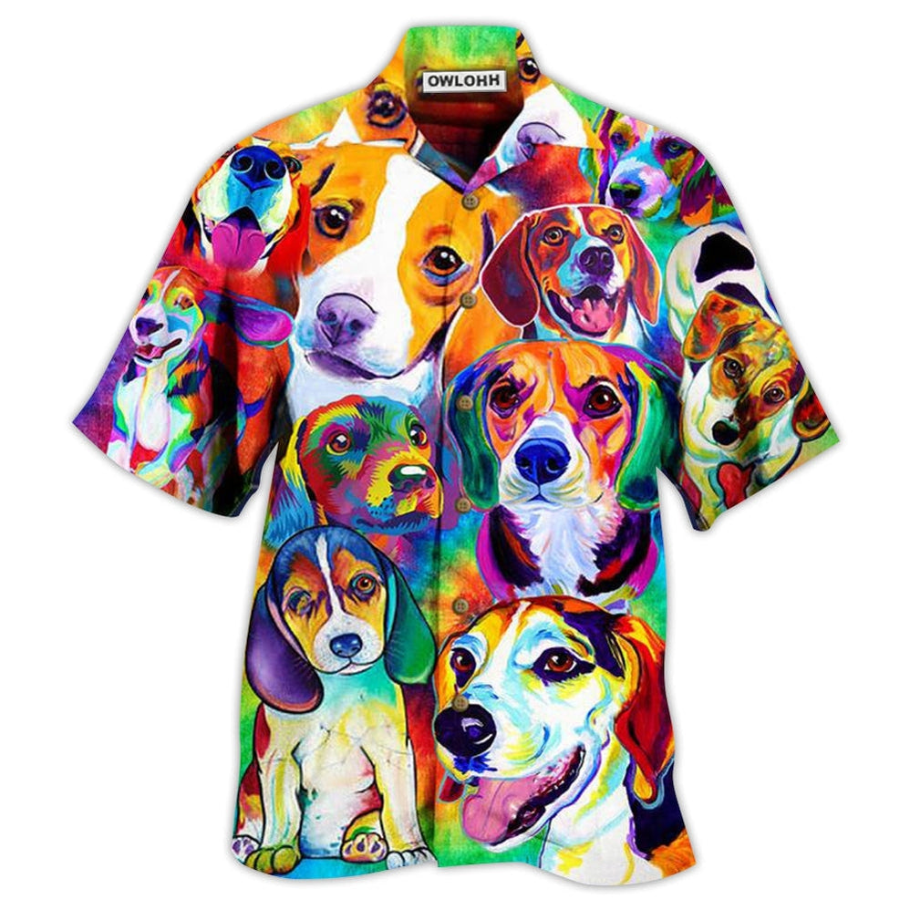 Beagle Dogs Painting Beautiful Hawaii Shirt Ha30398