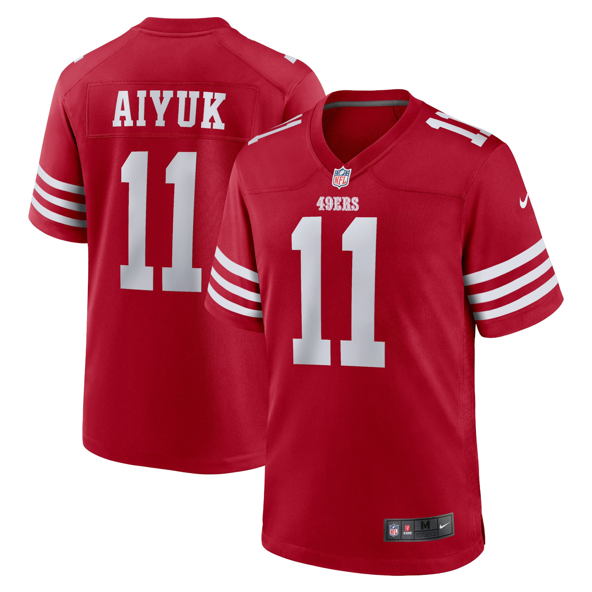 Brandon Aiyuk San Francisco 49ers Team Player Game Jersey Scarlet NFL