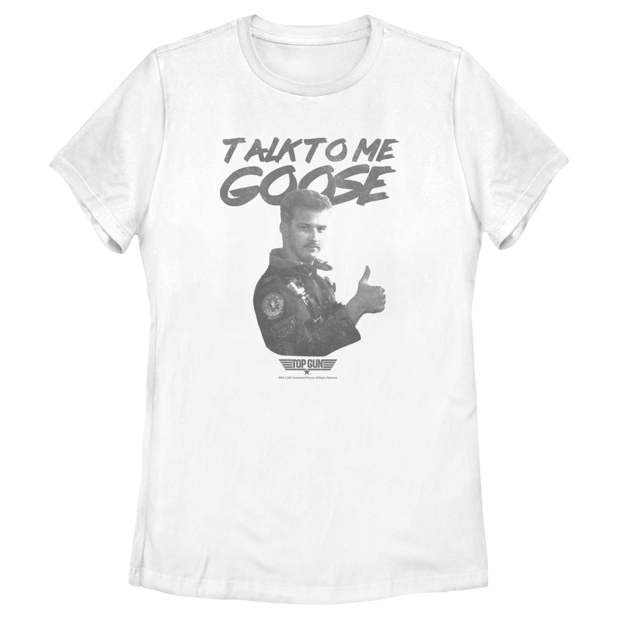 Women’S Top Gun Talk To Me Goose Thumbs Up T-Shirt