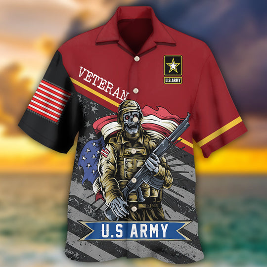 Veteran U.S Army I Am A Grumpy Veteran Hawaiian Shirt | Hw3319