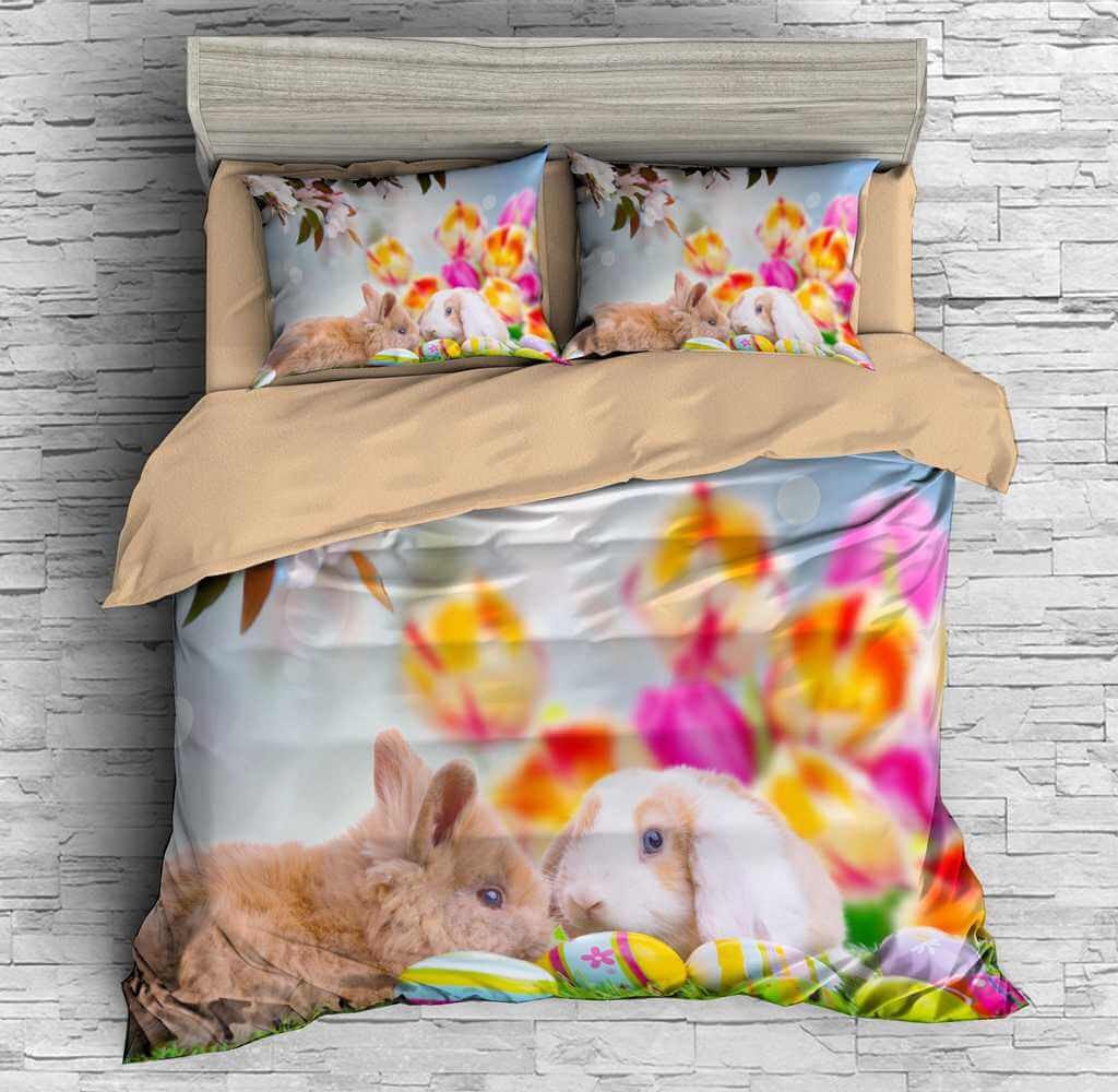 3D CUSTOMIZE EASTER BUNNY BEDDING SET DUVET COVER SET BEDROOM SET BEDLINEN 5