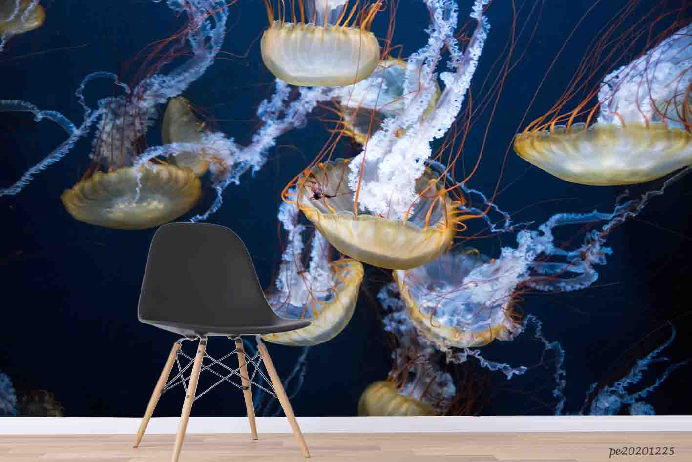 3D Animal Jellyfish Pattern Wall Mural Wallpaper Lqh 129