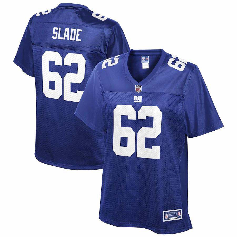 Chad Slade New York Giants NFL Pro Line Womens Team Player Jersey – Royal