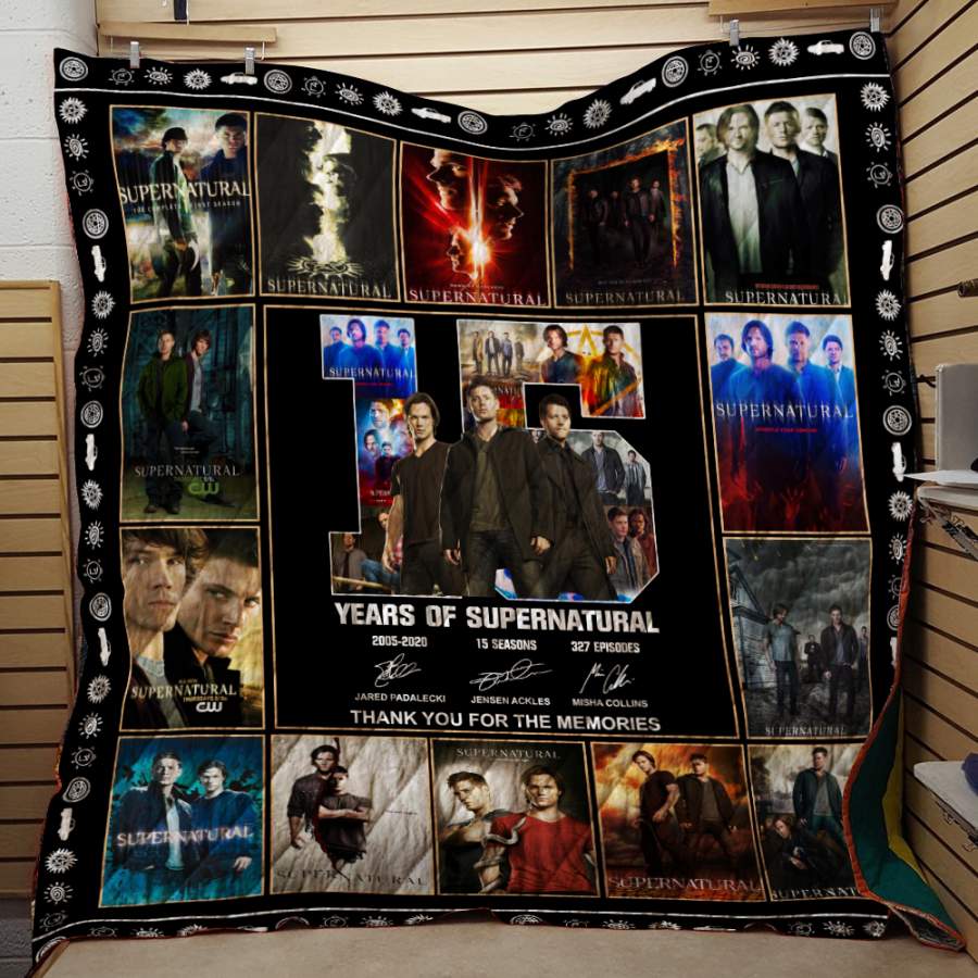 Supernatural 15 Years Quilt Blanket