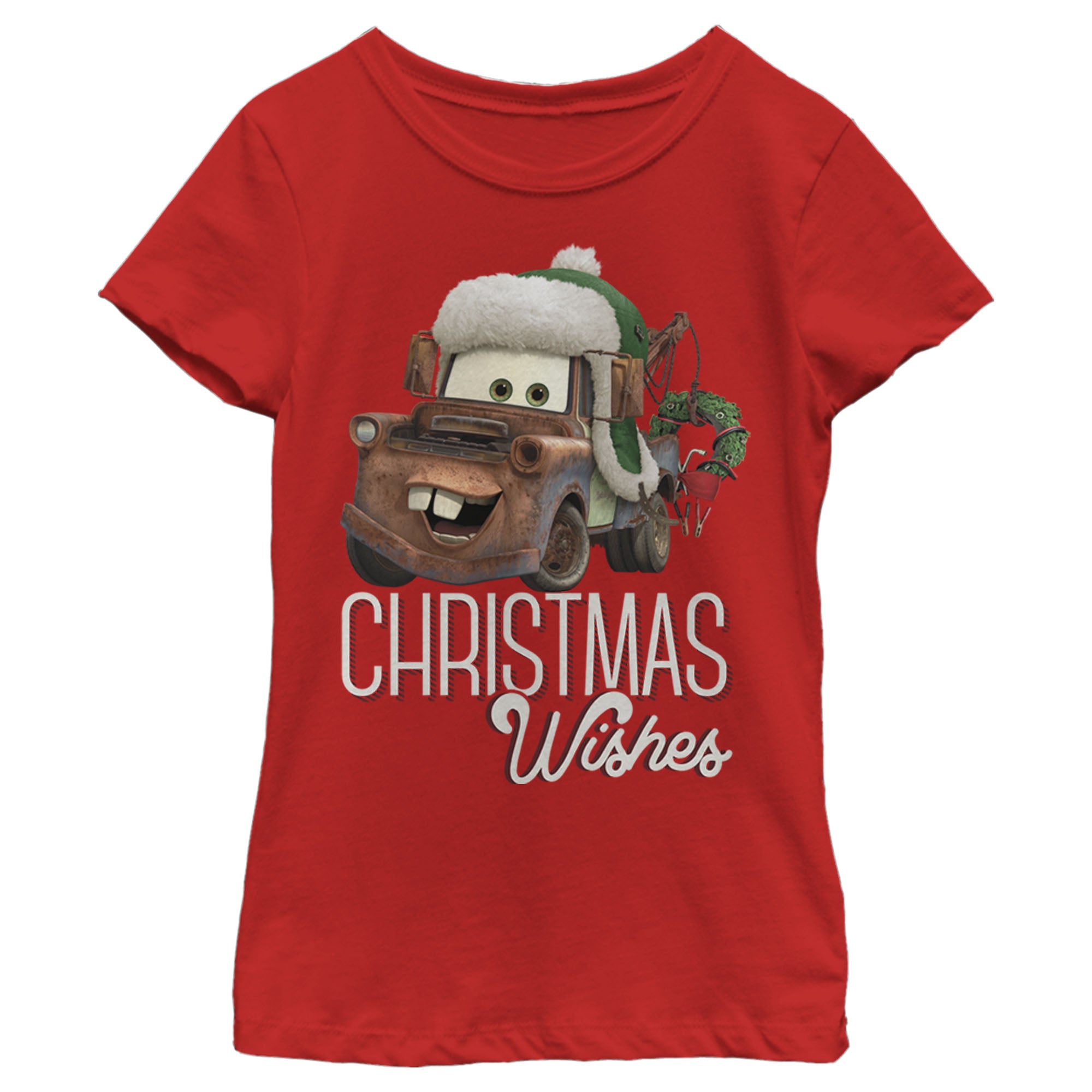 Cars Girl’S Merry Christmas Mater  T-Shirt