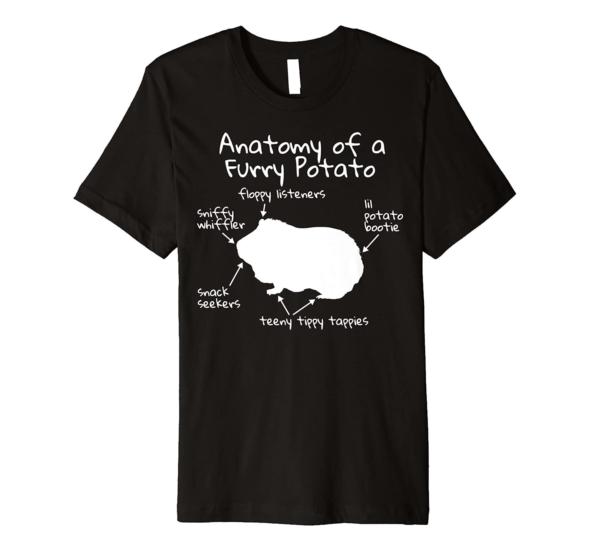 Anatomy Of A Guinea Pig Funny Furry Potato Pet Gift Premium T-Shirt