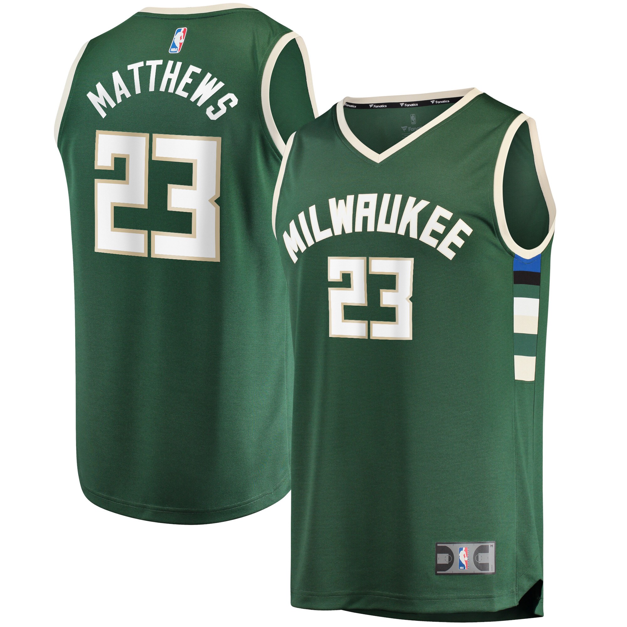 Wesley Matthews Milwaukee Bucks 2021/22 Fast Break Jersey – Icon Edition – Hunter Green