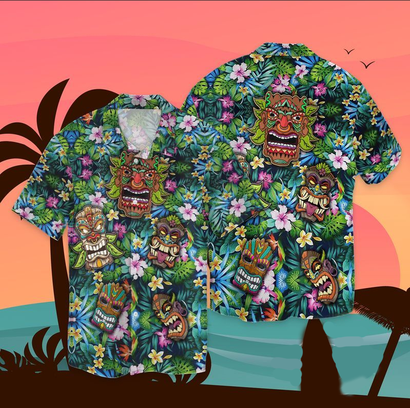 Tiki Aloha Hawaii Shirt Unisex Adult Ha989