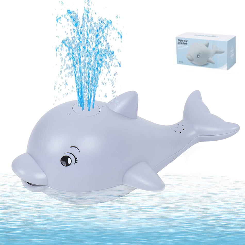 Baby Bath Toys Spray Water Shower Bathing Toys for Kids Electric Whale Bath Ball with Light Music LED Light Toys ool Bathtub Toy alx