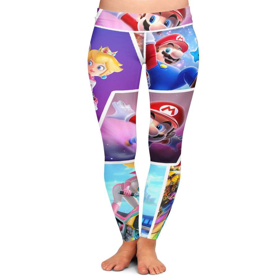 Super Mario Collage Yoga Leggings