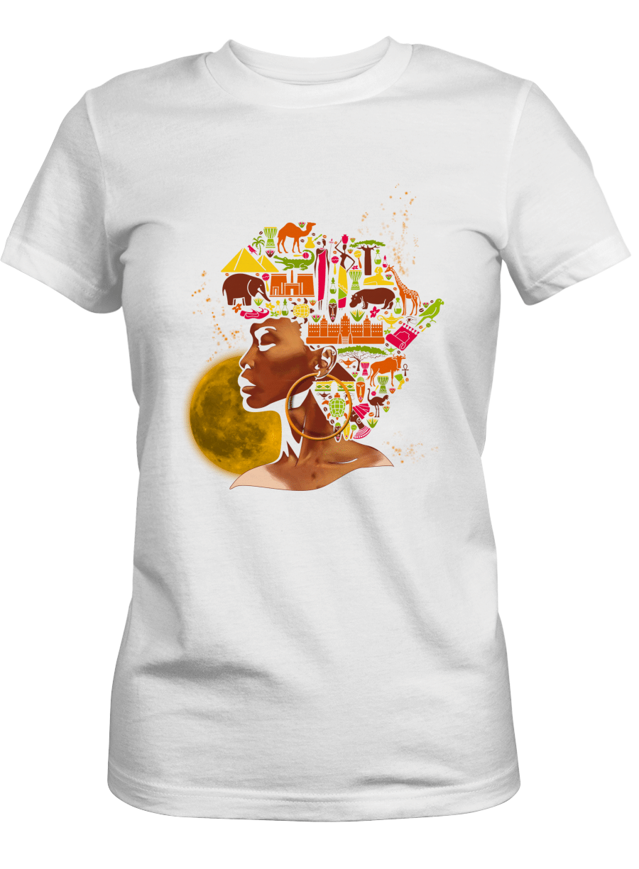 Shirt For Black Women African Colorful Art Shirt Black Month History Shirt For Black Girl