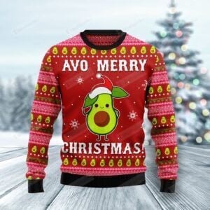 Avo Merry Christmas Ugly Christmas Sweater, All Over Print Sweatshirt