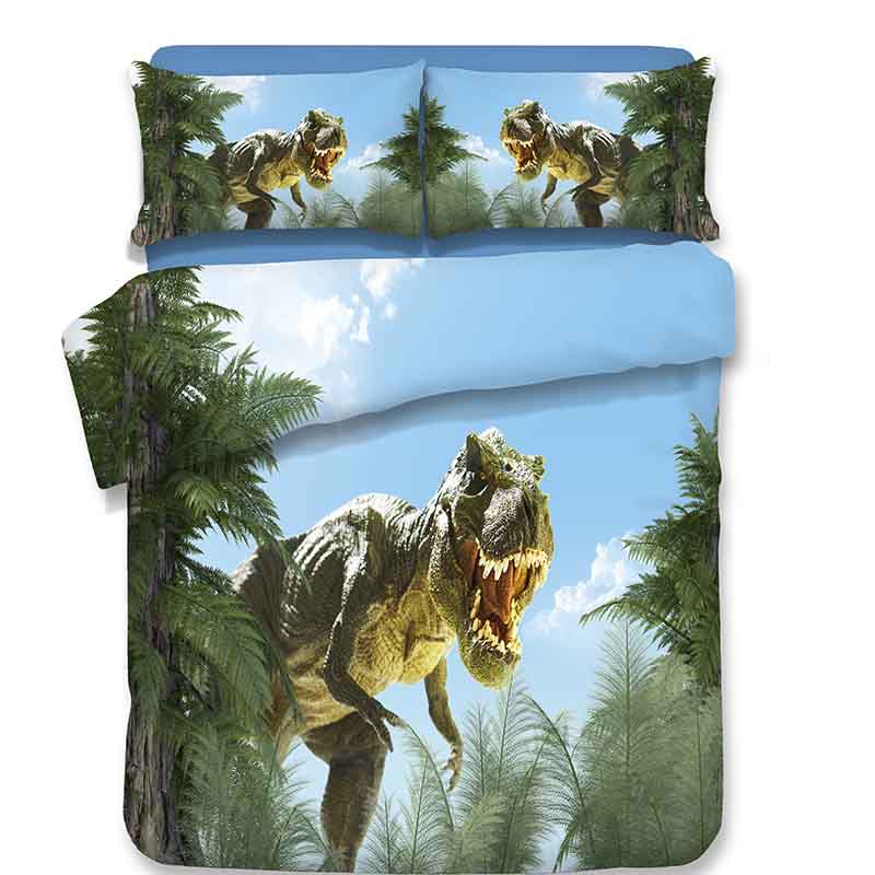 3D Dinosaur Bedding Set Duvet Covers Pillowcases Dragon Sets Jurassic World Bedclothes Bed Lost World