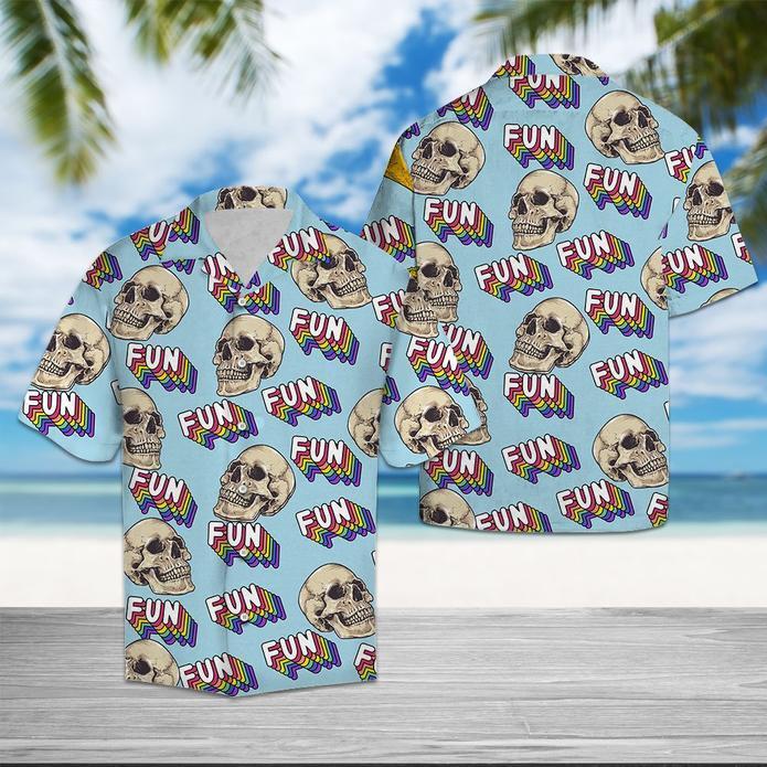 Skull Fun Summer Hawaii Shirt Ha43782