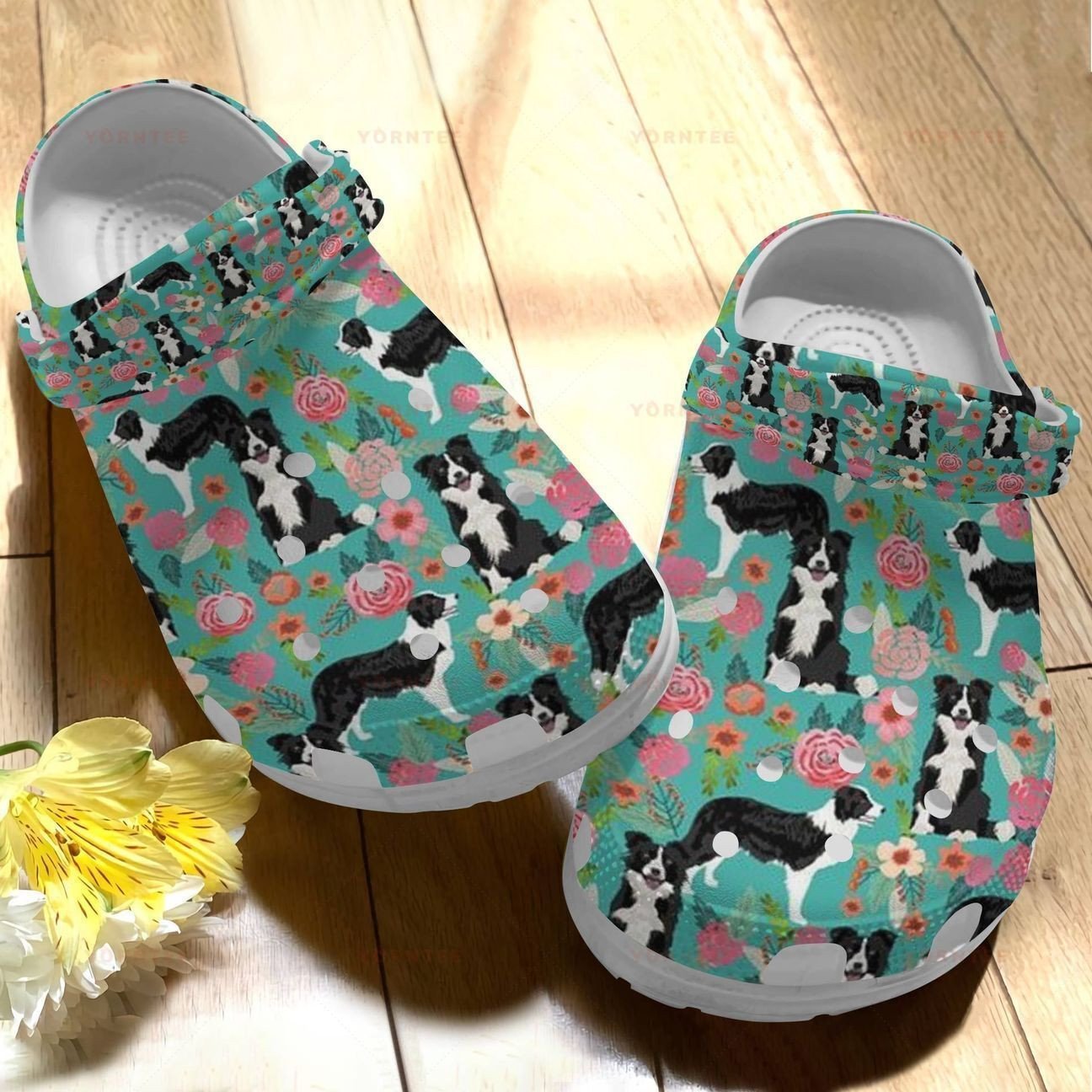 Butterfly Flowerpersonalized Crocs Border Collie, Fashion Gift For Lover Rubber Crocs Crocband Clogs, Comfy Footwear Men Women Size Us