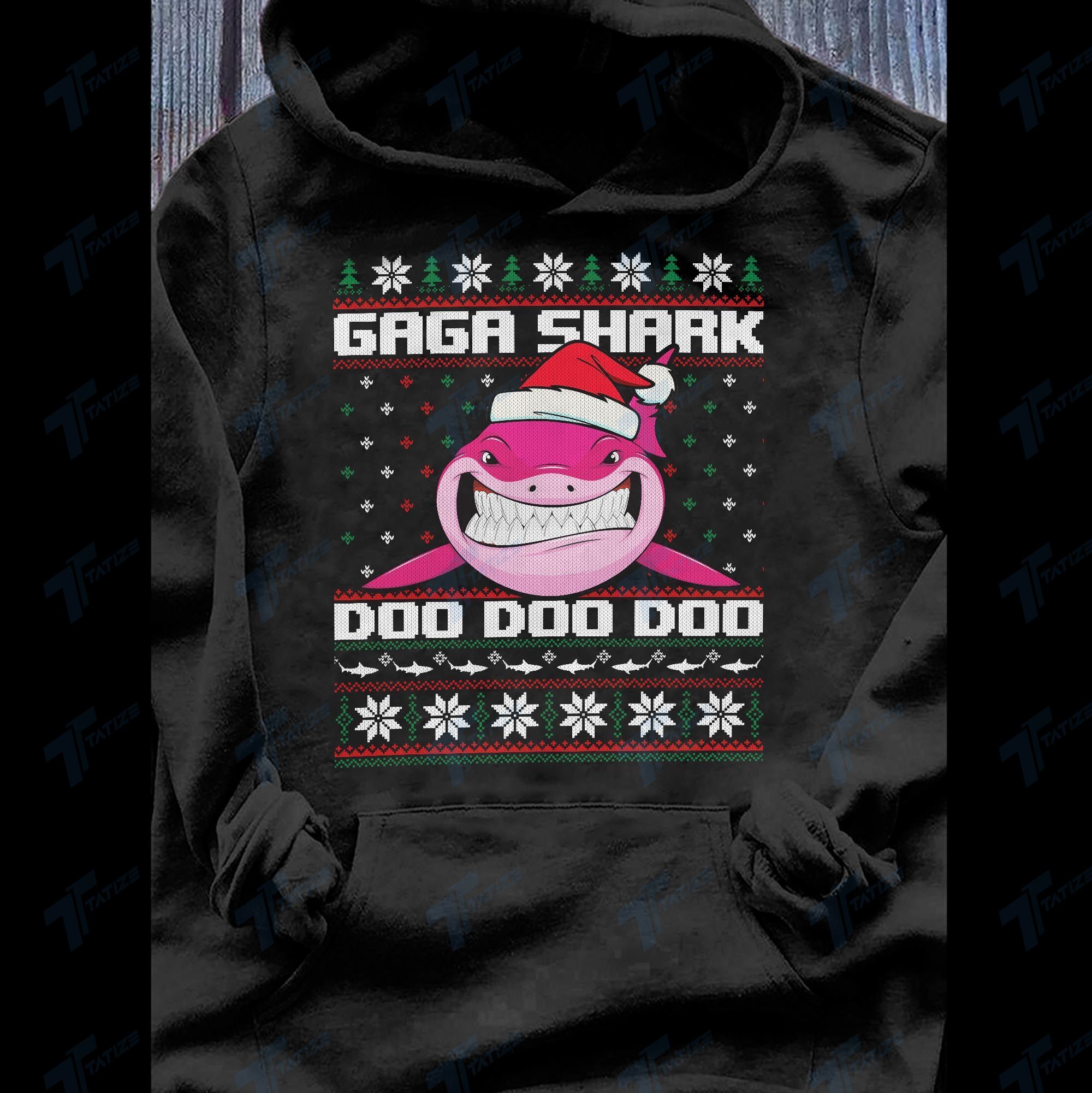 Christmas gaga shark doo doo doo Graphic Unisex T Shirt, Sweatshirt, Hoodie Size S – 5XL