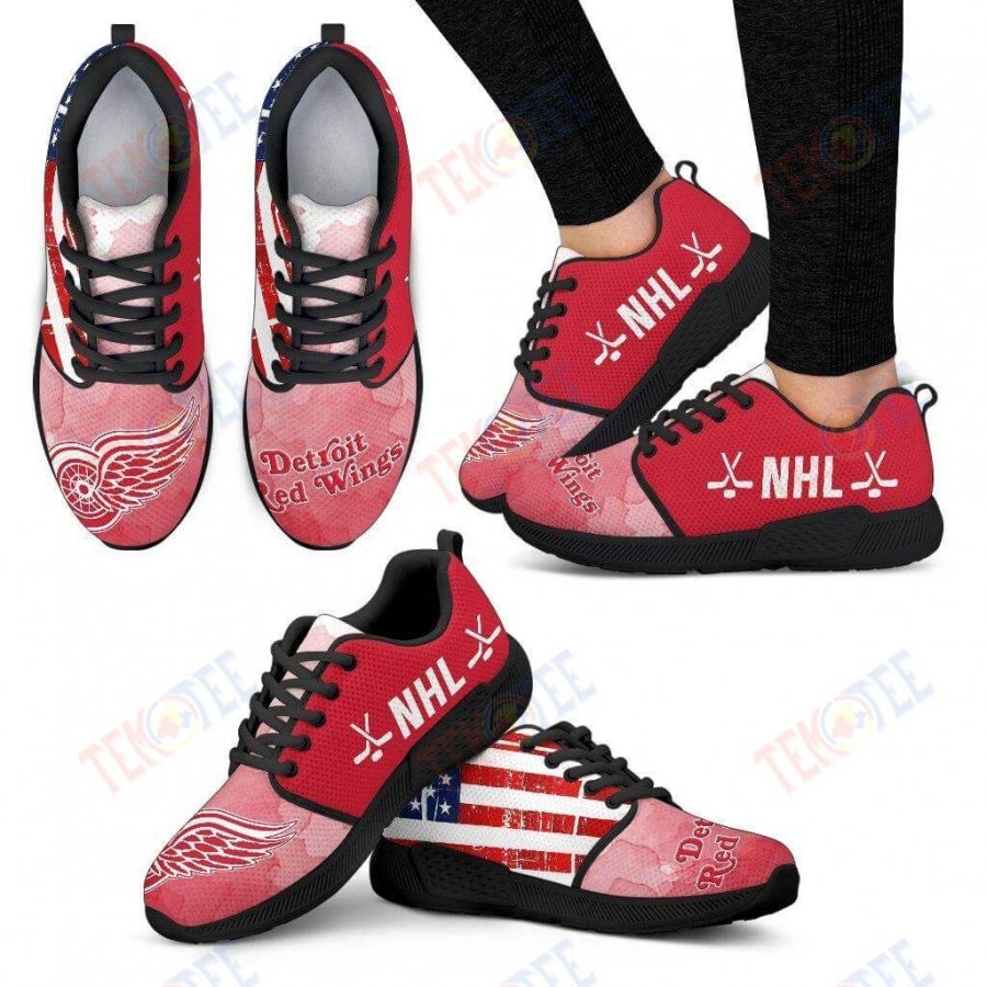 Mens Womens Detroit Red Wings Sneakers Simple Fashion Shoes Athletic Sneaker Running Shoes For Men Women TDT512