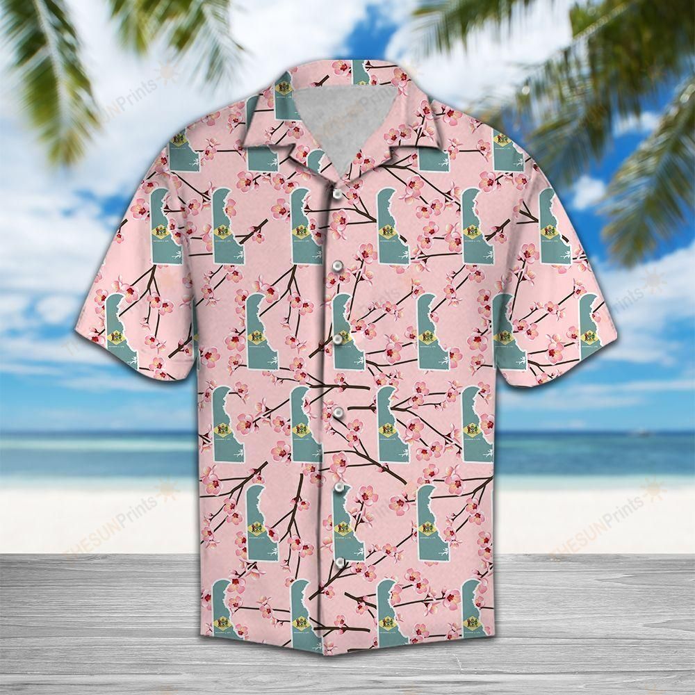 Delaware Peach Blossom Hawaiian Shirt Ha85701