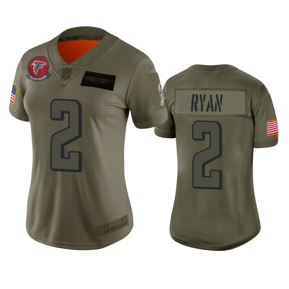 Womens Atlanta Falcons Matt Ryan Camo 2019 Salute To Service Limited Jersey