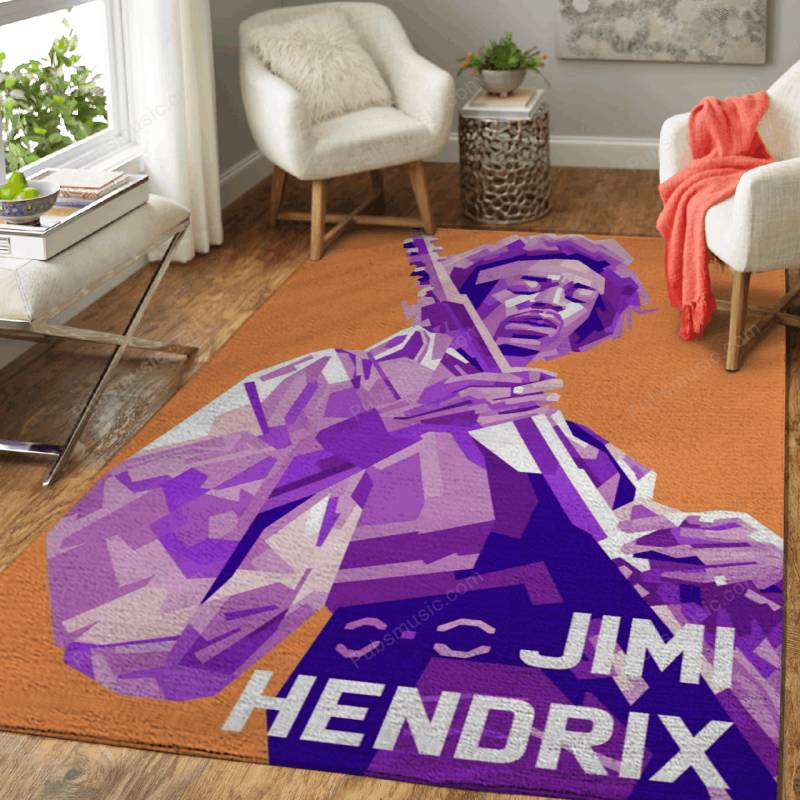 JIMI HENDRIX – Geometric Pop Art Area Rug Carpet