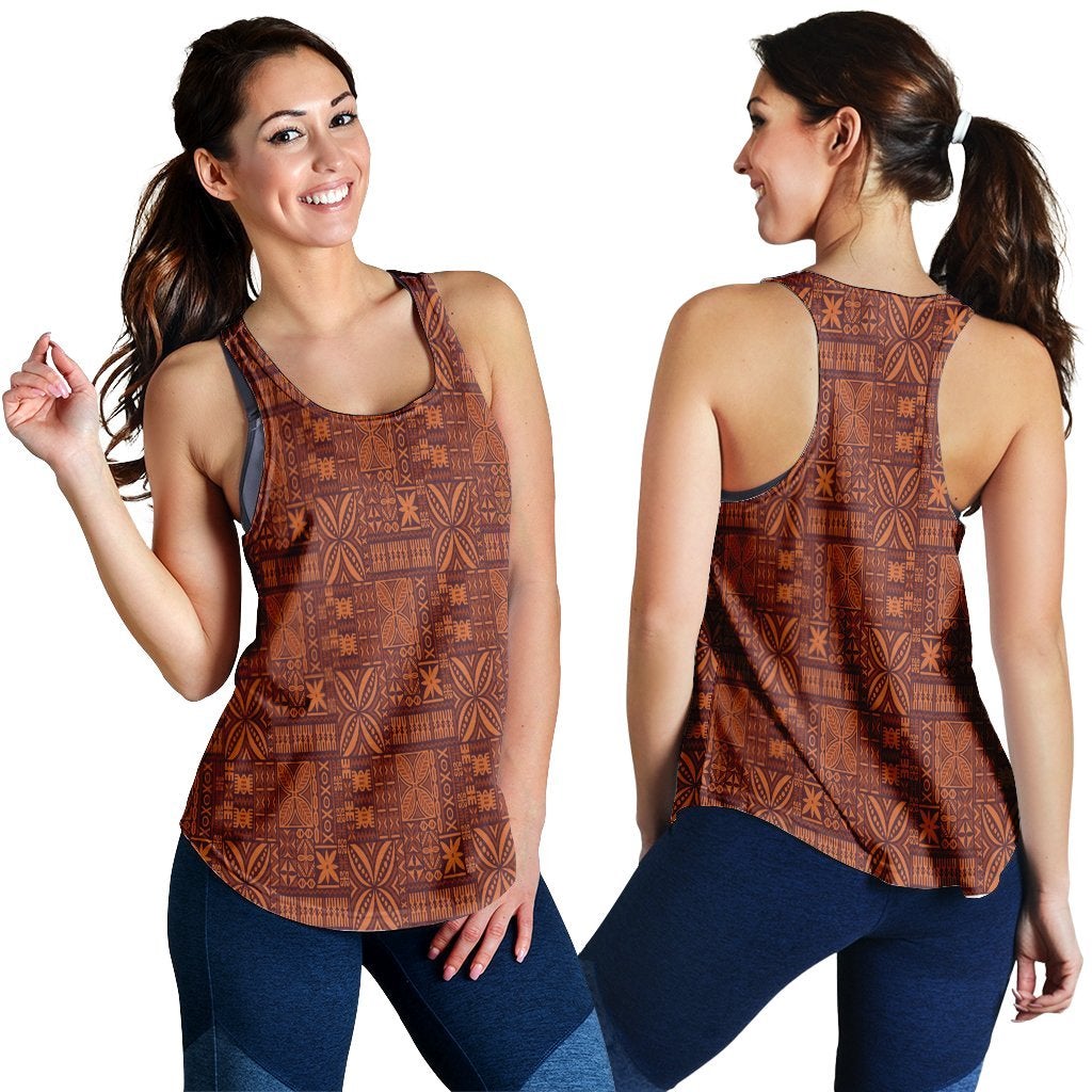 Hawaii Traditional Aboriginal Pattern Polynesian Racerback Tank Ha71458