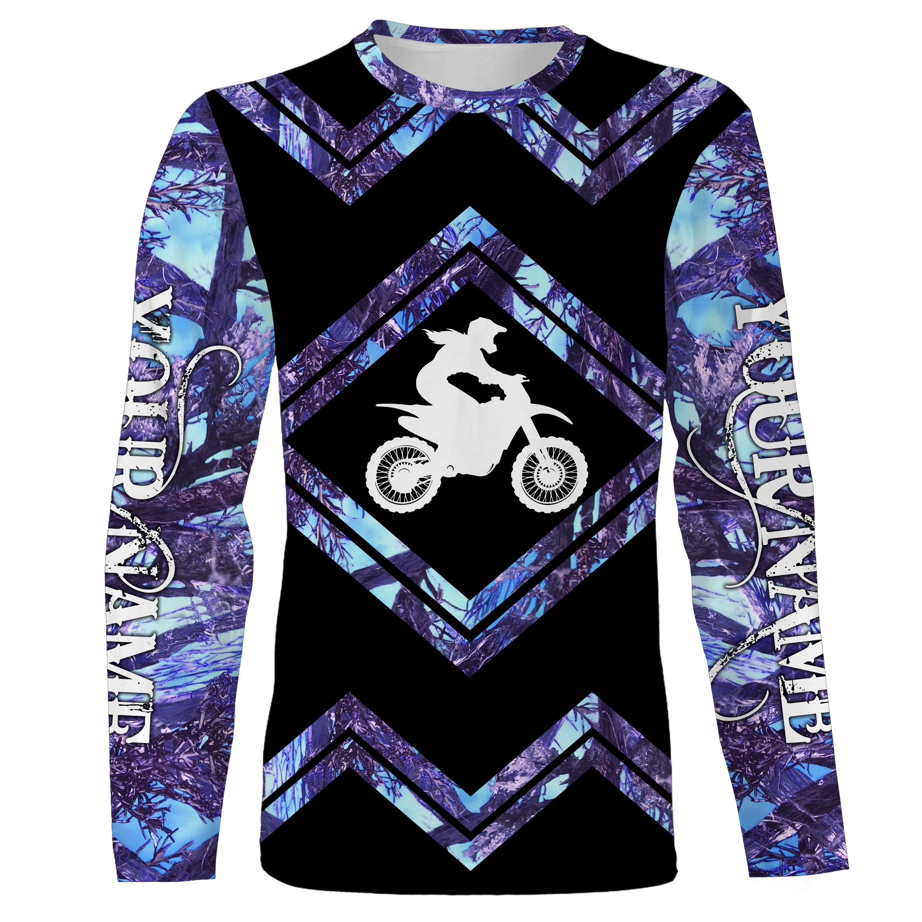 Girl Motocross Jersey Personalized Female Rider Shirt Motorcycle Women Jersey – Blue| Nms636