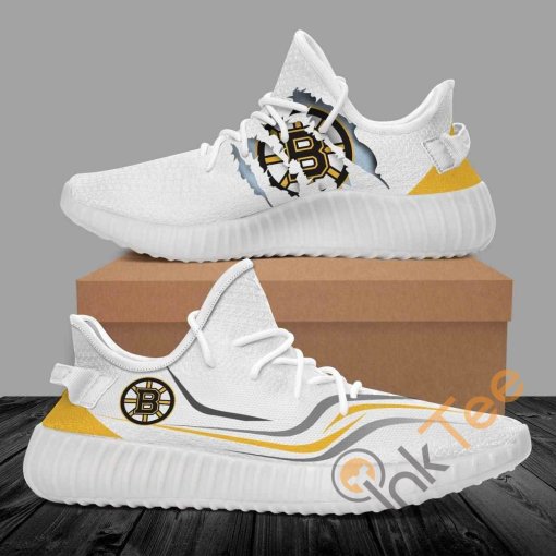 Boston Bruins Custom Shoes Personalized Name Yeezy Sneakers