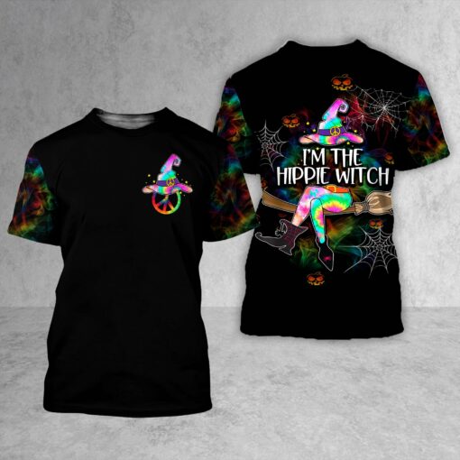 I’M The Hippie Witch Halloween 3D All Over Printed Shirts For Men And Women, Gift For Hippie Lover, Hippie Soul