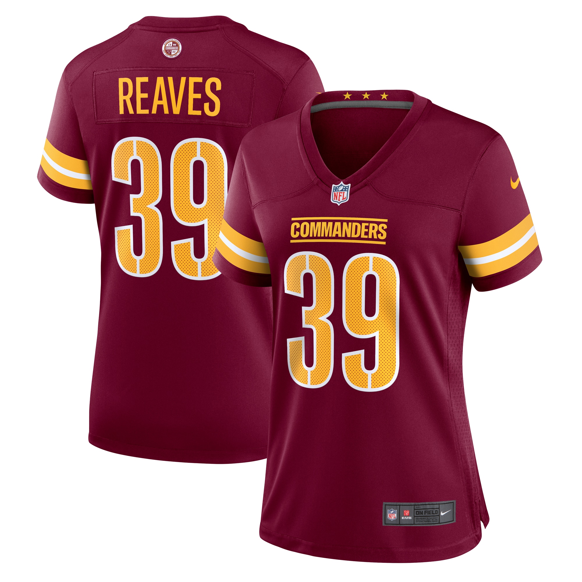 Women’s Washington Commanders Jeremy Reaves  Burgundy  Game Jersey