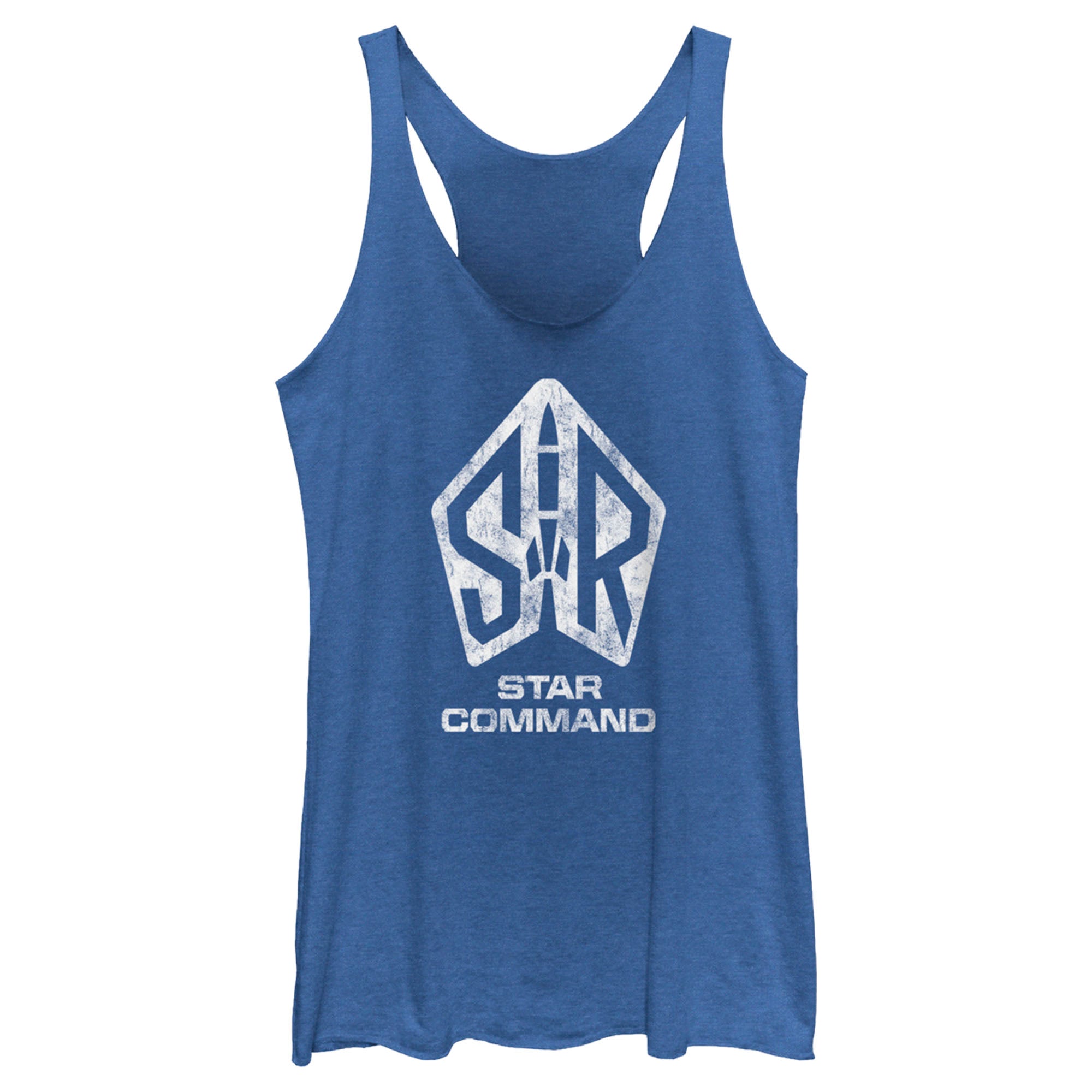 Women’S Lightyear Star Command Distressed Logo Racerback Tank Top