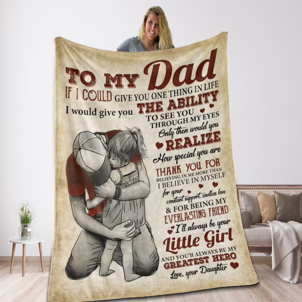 To My Father How Special You Are Fleece Blanket Gift For Family,Birthday,Parents,Dad Gift Home Decor Bedding Couch Sofa Soft And Comfy