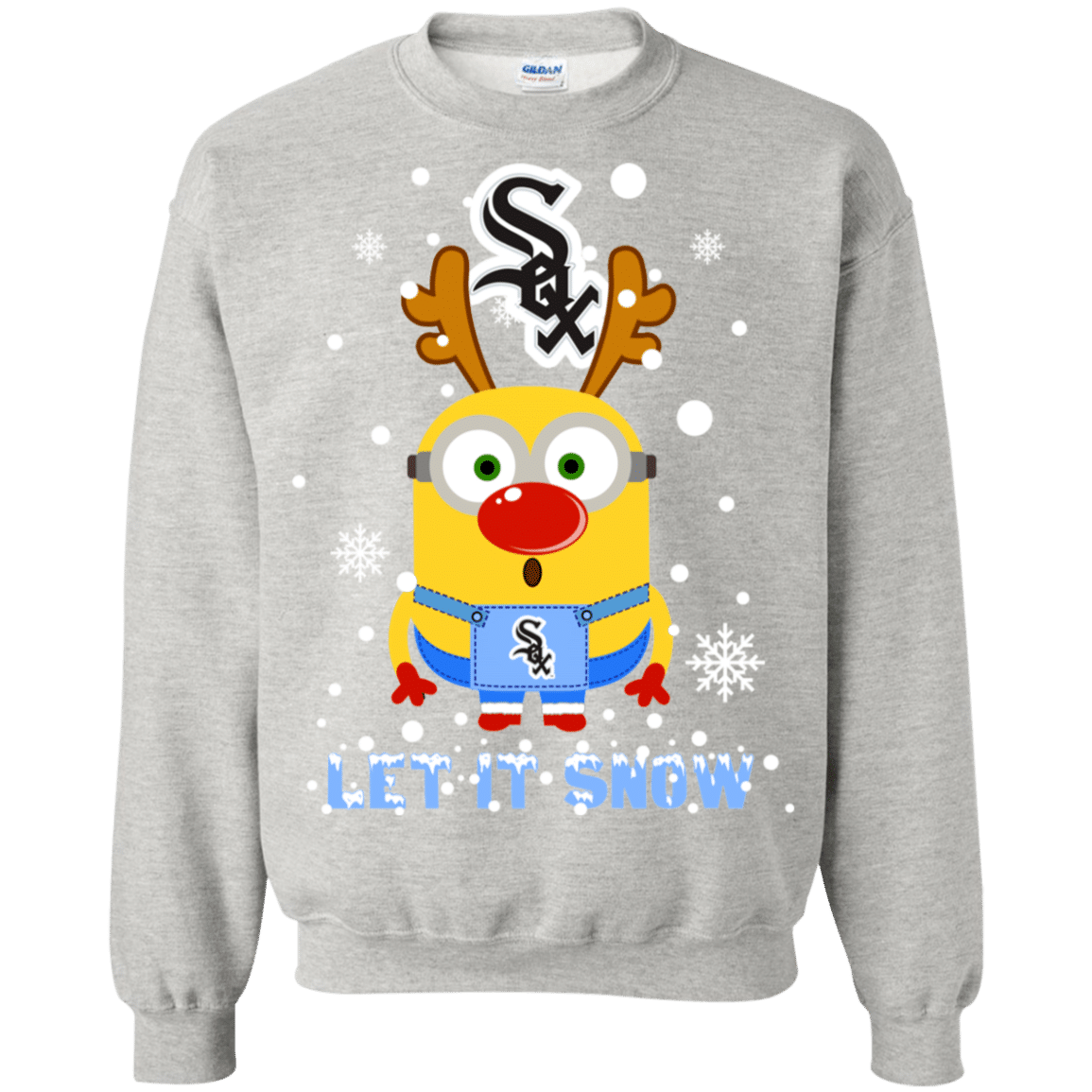 Check out this awesome Minion Chicago White Sox  Ugly Christmas Sweaters Let It Snow Sweatshirt