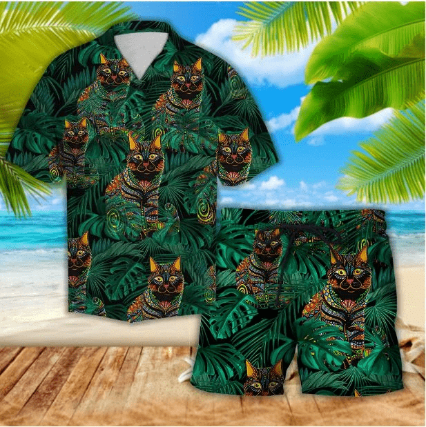 High Quality Hawaii Aloha Shirts Awesome Cat Ha76902