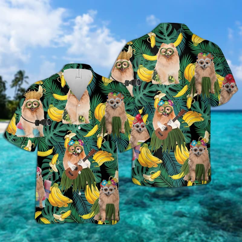 Felacia Pomeranian Leaves Hawaii Shirt 2 Ha23863