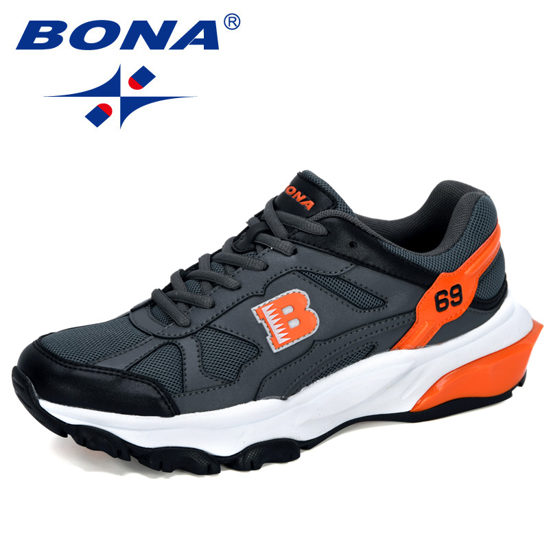 BONA 2020 New Designers Popular Running Shoes Men High Quality Outdoor Athletic Shoes Man Sneakers Outdoor Jogging shoes Trendy alx