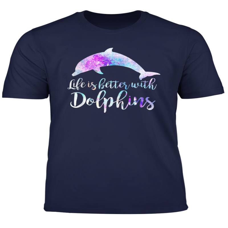 Life Is Better With Dolphins Shirt Girls Love Dolphins Gift