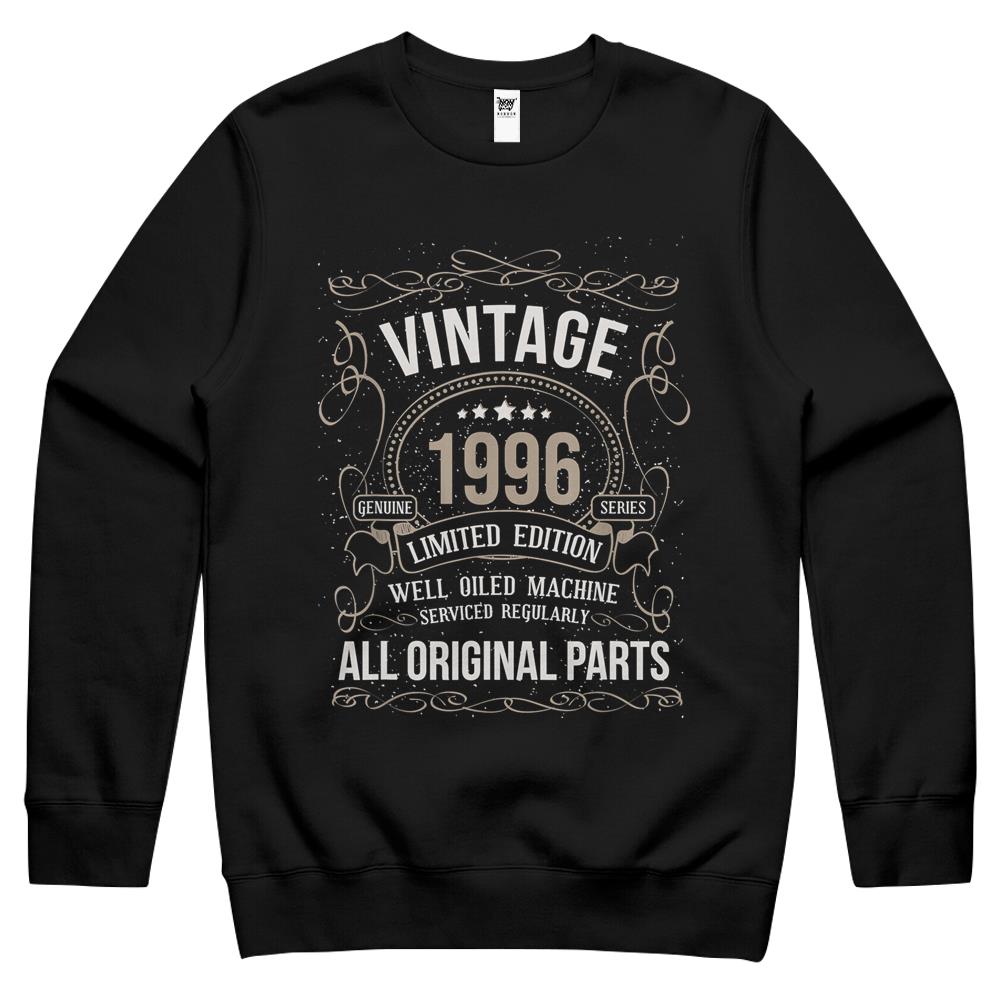 Vintage 1996 25Th Birthday All Original Parts Crewneck Sweatshirt