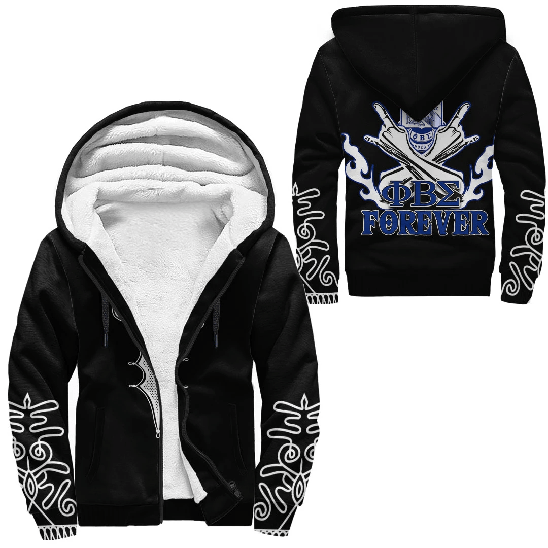 Wonderprint Hoodie Phi Beta Sigma Forever Sherpa Hoodies Lt10