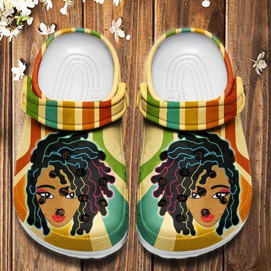 African American Black Girl clogs Clog Classic Clog Whitesole Shoes