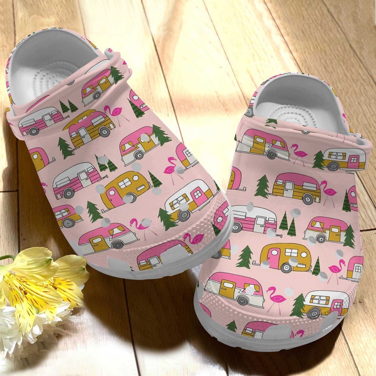 Camping Personalized Clog, Custom Name, Text Camping Fabric Collection, Fashion Style For Women, Men, Kid, Print 3D