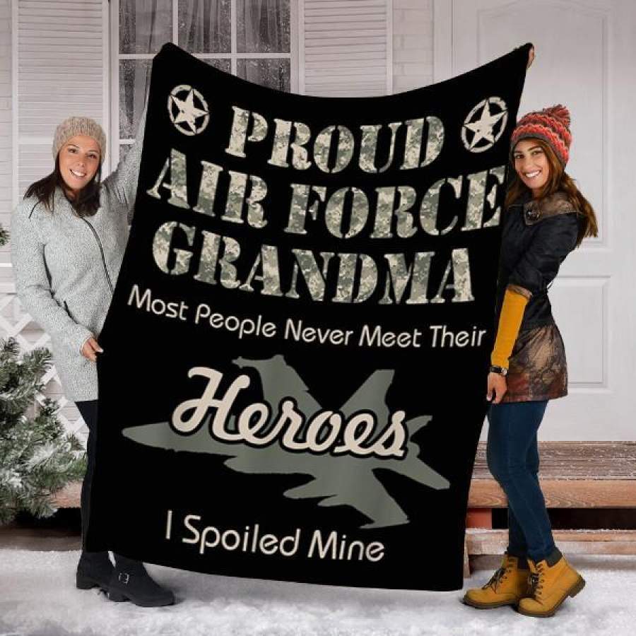 Customs Blanket Proud Air Force Grandma Blanket – Fleece Blanket