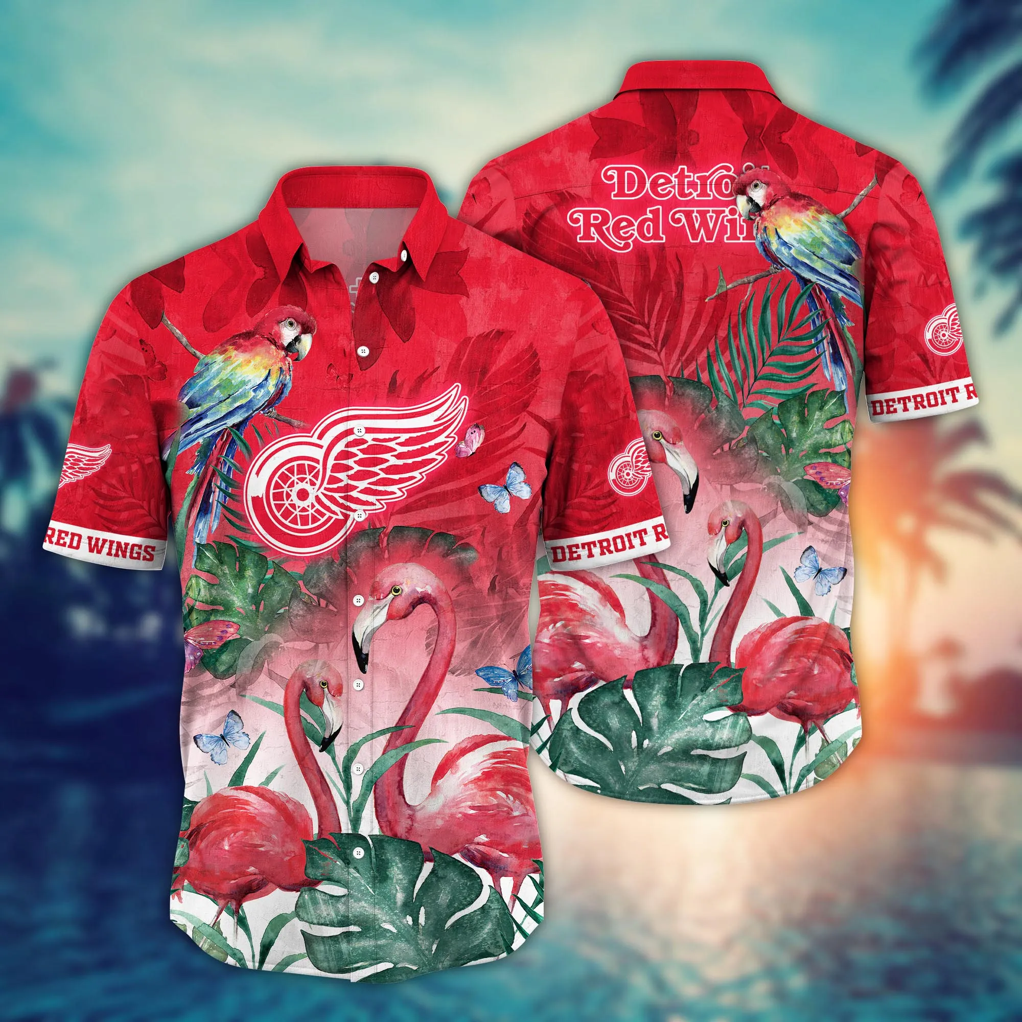 Detroit Red Wings Nhl Hawaiian Shirt Festivals Aloha Shirt