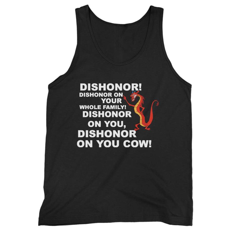 Mushu Mulan Quotes Dishonor Your Cow Funny Man's Tank Top Mens - Classic Shop - Trending T-Shirt ...