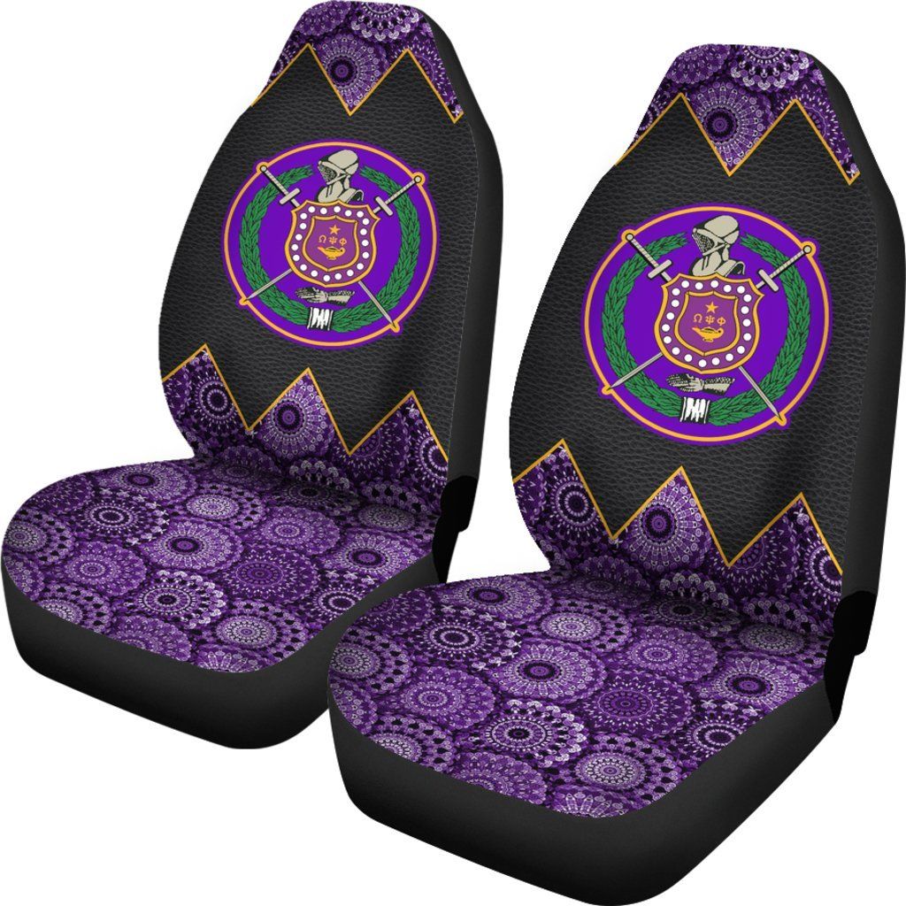 African �Car Seat Covers – Omega Psi Phi Mandala Pattern J5